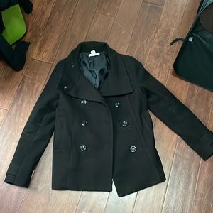 H+ M classic black Peacoat very gently used great condition